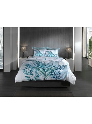 HNL Beddengoedset "Hailee" wit/turquoise
