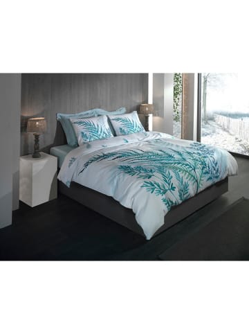 HNL Beddengoedset "Hailee" wit/turquoise