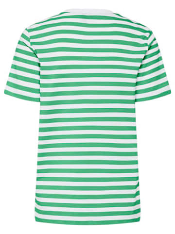 Pieces Shirt in Grün/ Weiß