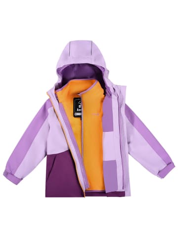 Kamik 3in1-Regenjacke "Estella" in Lila/ Orange