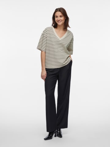 Vila Shirt in Creme/ Schwarz