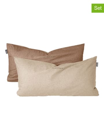 Schiesser 2-delige set: renforcé kussenslopen beige