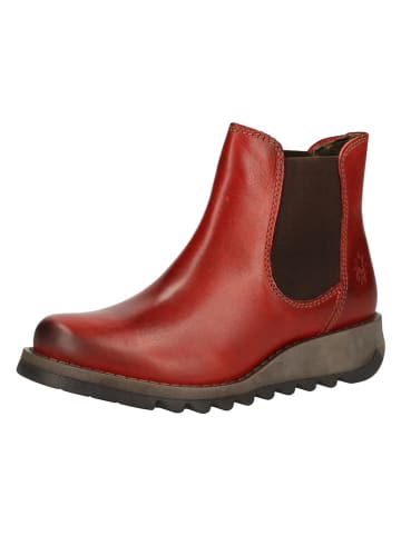 Fly London Leder-Chelsea-Boots in Rot