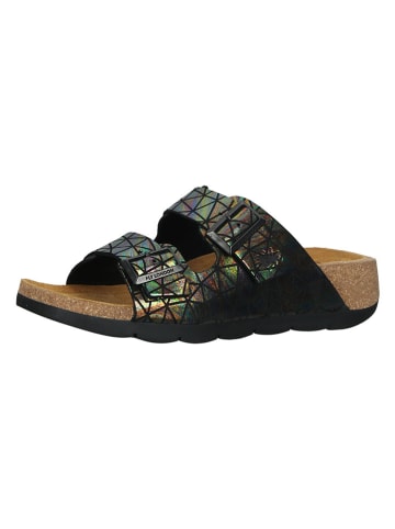 Fly London Leder-Pantoletten in Schwarz