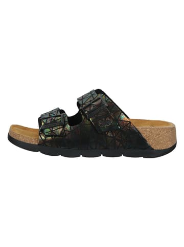 Fly London Leder-Pantoletten in Schwarz