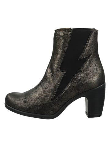 Fly London Leder-Stiefeletten in Schwarz