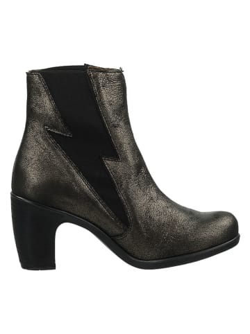 Fly London Leder-Stiefeletten in Schwarz
