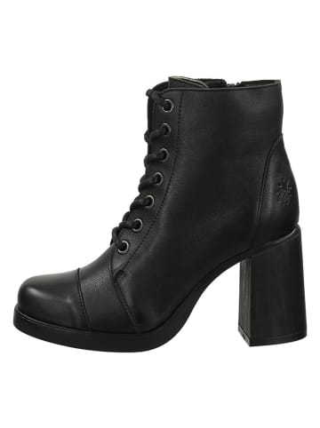Fly London Leder-Stiefeletten in Schwarz