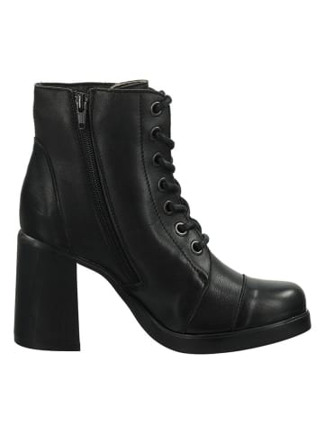 Fly London Leder-Stiefeletten in Schwarz