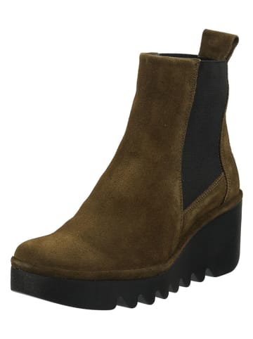 Fly London Leder-Chelsea-Boots in Braun