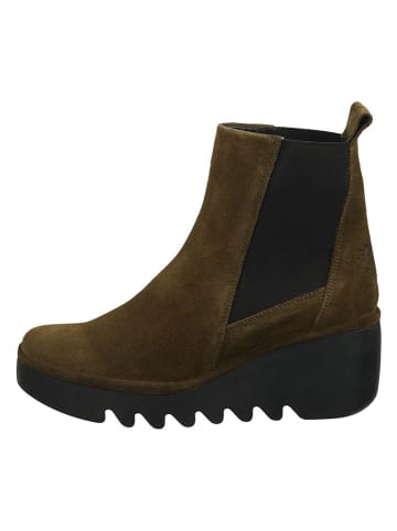 Fly London Leder-Chelsea-Boots in Braun