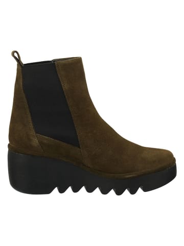 Fly London Leder-Chelsea-Boots in Braun