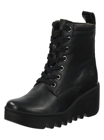 Fly London Leder-Stiefeletten in Schwarz