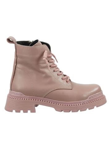ILC Leder-Boots in Rosa