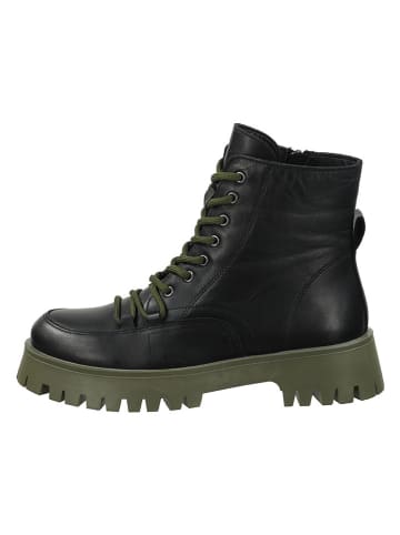 ILC Leren boots zwart/kaki