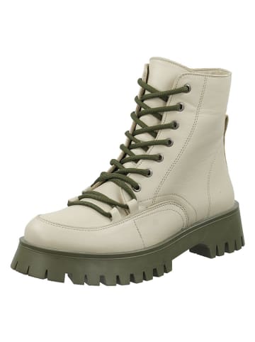 ILC Leder-Boots in Khaki/ Beige