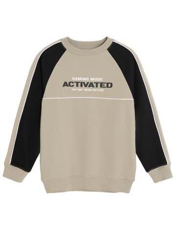 COOL CLUB Sweatshirt in Beige/ Schwarz