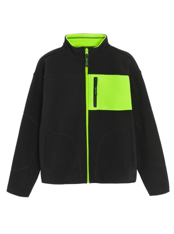COOL CLUB Sweatjacke in Schwarz/ Grün
