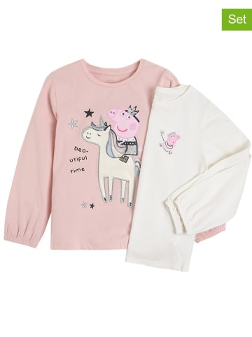 COOL CLUB 2er-Set: Longsleeves in Rosa/ Creme