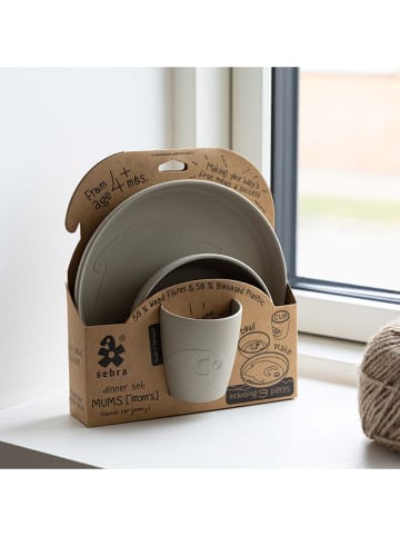 Sebra 3-delige serviesset beige