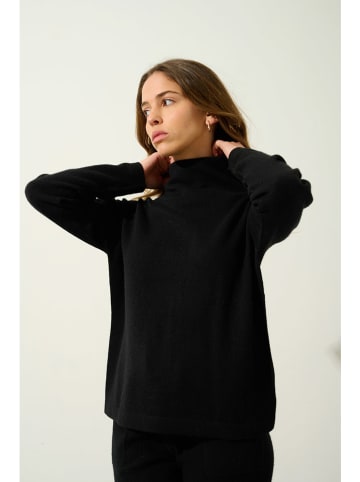 AUTHENTIC CASHMERE Kaschmir-Rollkragenpullover "Cheviot" in Schwarz