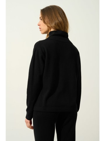 AUTHENTIC CASHMERE Kasjmieren coltrui "Cheviot" zwart