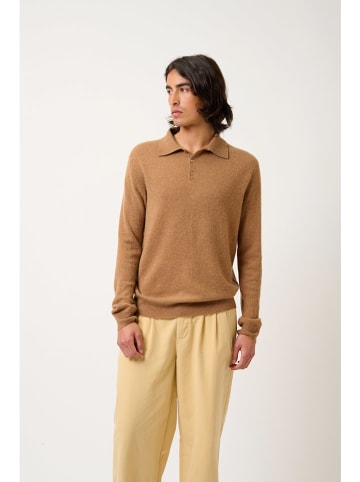 AUTHENTIC CASHMERE Kaszmirowy sweter "Charvet" w kolorze jasnobrązowym