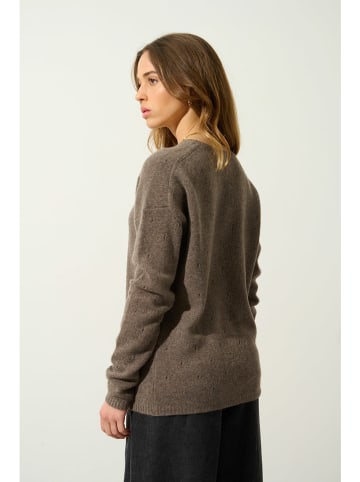 AUTHENTIC CASHMERE Kaszmirowy sweter "Doty" w kolorze brązowym