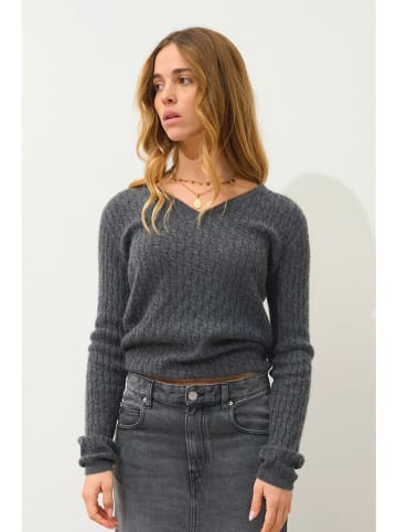 AUTHENTIC CASHMERE Kasjmieren trui "Grasmoor" grijs