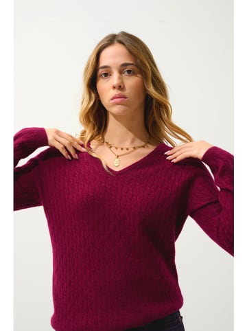 AUTHENTIC CASHMERE Kaschmir-Pullover "Grasmoor" in Bordeaux