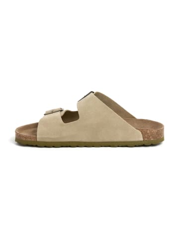 BABUNKERS Family Leder-Pantoletten in Beige