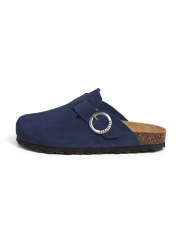 BABUNKERS Family Leder-Clogs in Dunkelblau