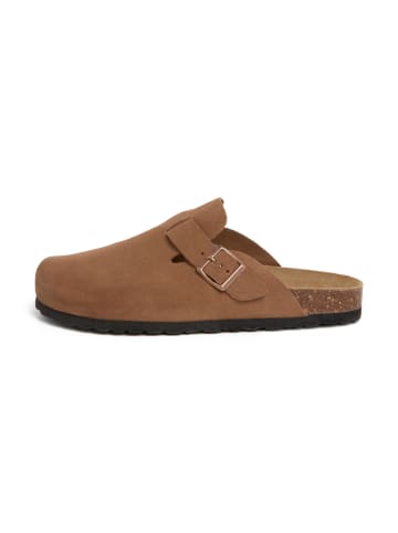 BABUNKERS Family Leren clogs lichtbruin
