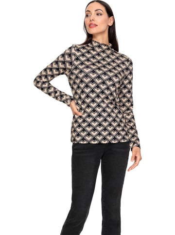Heine Longsleeve in Schwarz/ Beige