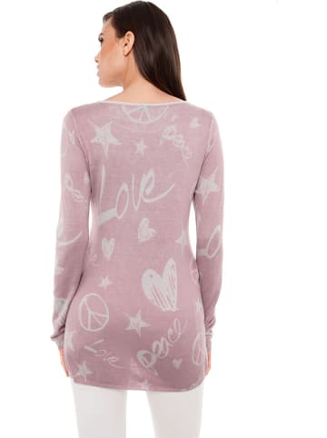 Heine Pullover in Rosa/ Grau