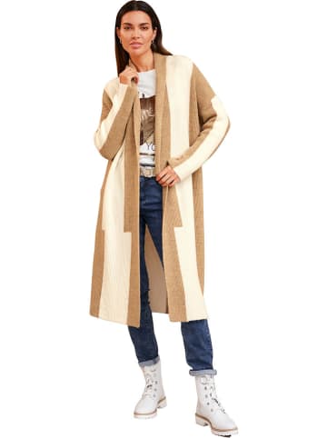 Heine Cardigan in Hellbraun/ Creme