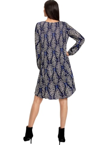 Heine Kleid in Dunkelblau/ Beige