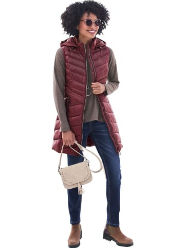 Heine Doorgestikte bodywarmer donkerrood