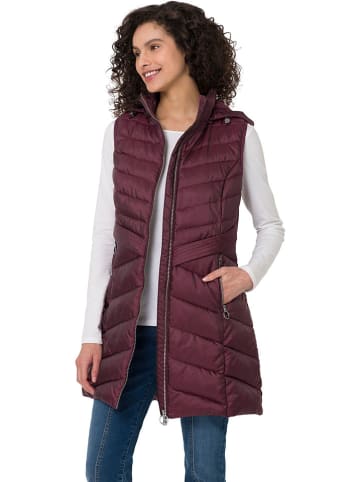 Heine Doorgestikte bodywarmer donkerrood