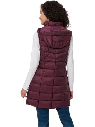 Heine Doorgestikte bodywarmer donkerrood