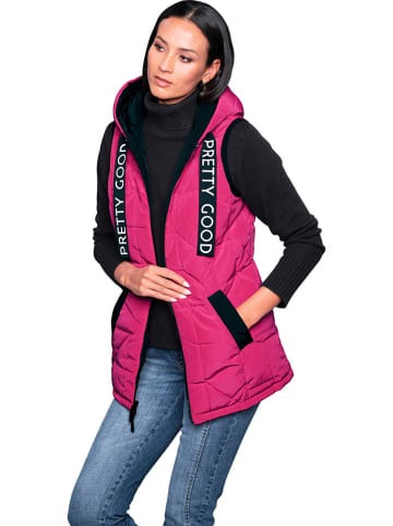 Heine Steppweste in Pink/ Schwarz