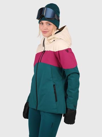 Brunotti Ski-/ Snowboardjacke "Fastonia" in Grün/ Pink/ Creme