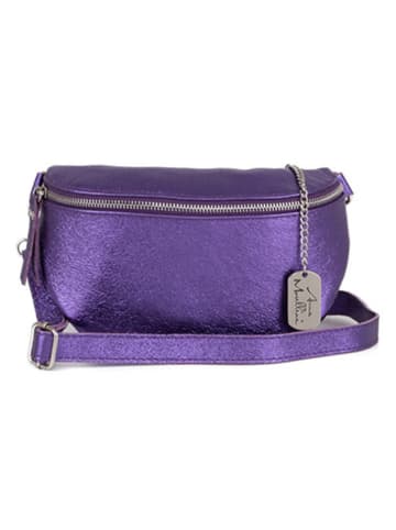 Anna Morellini Leder-Gürteltasche "Azzurra" in Lila - (B)21 x (H)13 x (T)6 cm