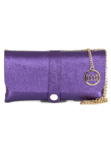 Mia Tomazzi Leder-Umhängetasche "Vipiteno" in Lila - (B)24 x (H)13 x (T)6 cm