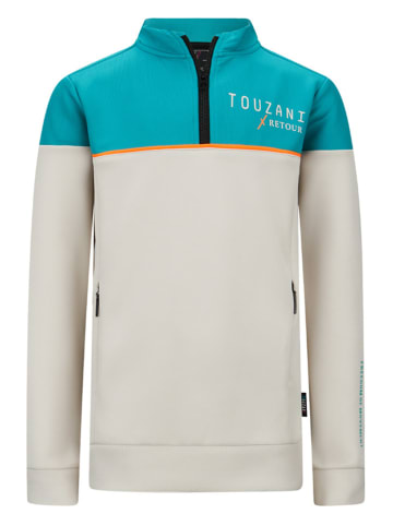 Retour Sweatshirt "Driver" in Beige/ Türkis