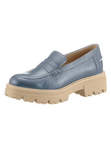 Heine Leder-Mokassins in Blau