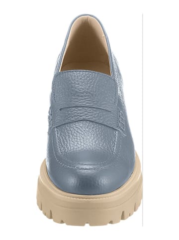 Heine Leder-Mokassins in Blau