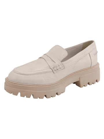 Heine Leder-Mokassins in Creme