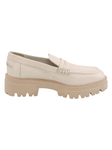Heine Leder-Mokassins in Creme