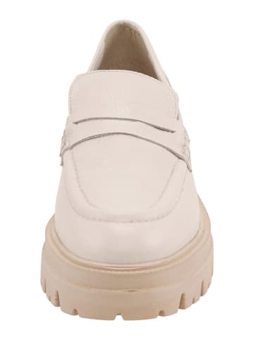 Heine Leder-Mokassins in Creme